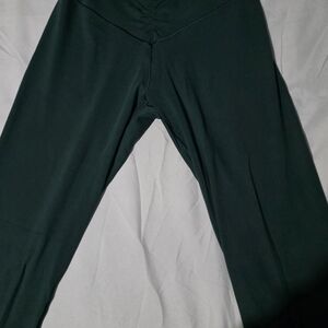 Aerie Dark Green Ruched Leggings